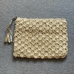 Muche et Muchette Summer Straw Beach Bag w Tassel